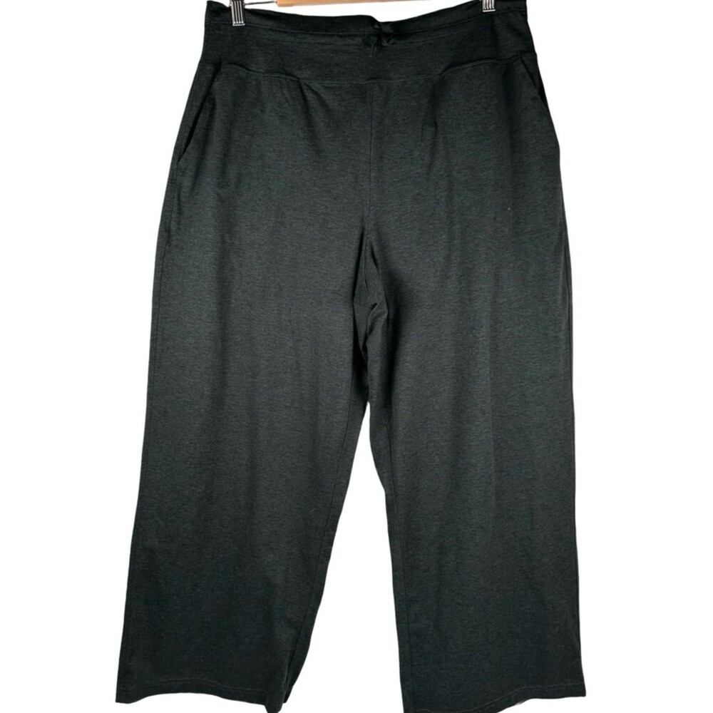 SPANX Dark Heather Green Smooth SoftStretch Wide Leg Lounge Pants Plus Size 1X